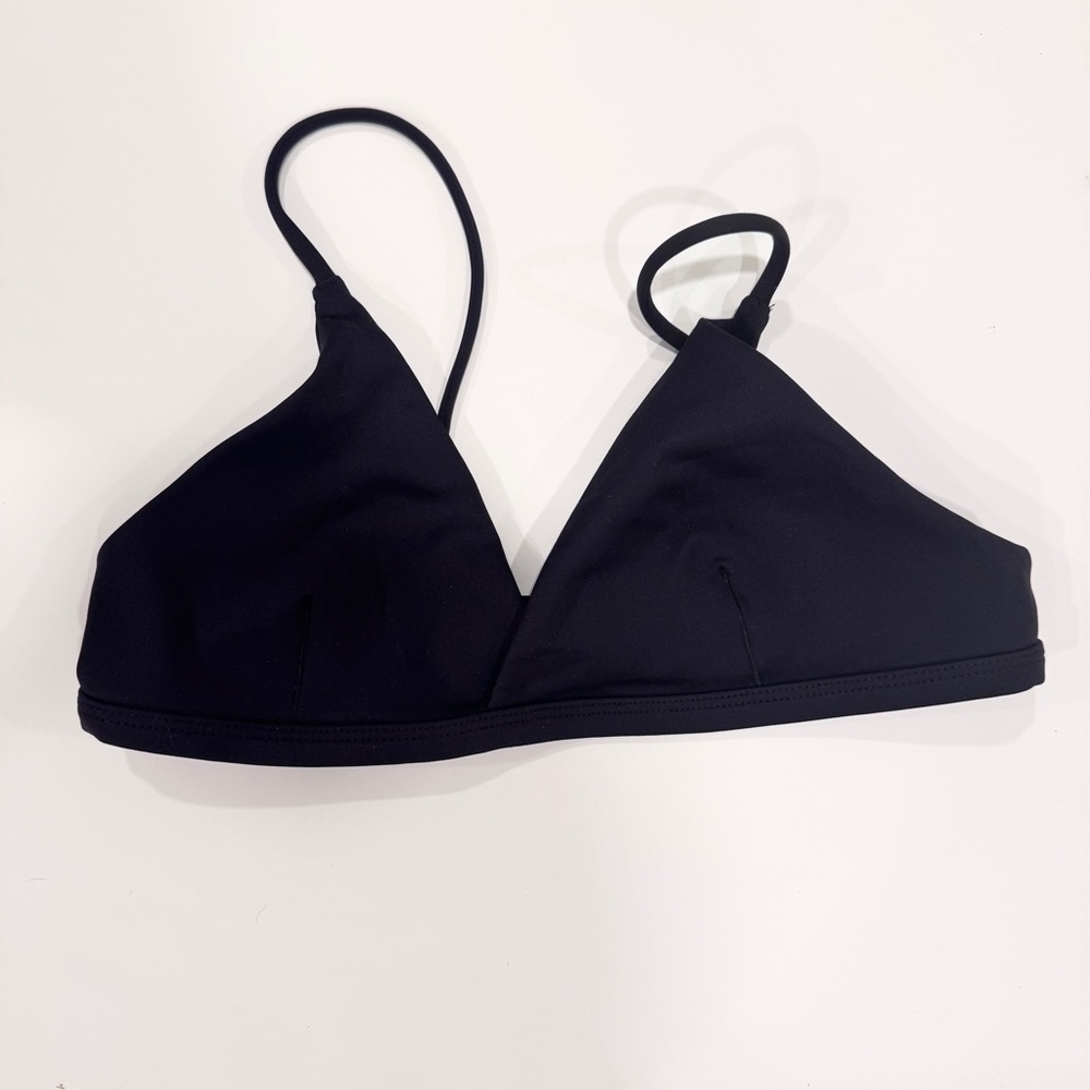 Left On Friday Sweet Victory Top Jet Black - Black Triangle bikini top